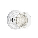 Emtek 8207-OT-US26 Old Town Clear Crystal Door Knob Privacy Set With Ribbon & Reed Rosette Polished Chrome