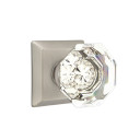 Emtek 8231-OT-US15A Old Town Clear Crystal Door Knob Privacy Set With Quincy Rosette Pewter