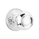 Emtek 8056-BT-US26 Belmont Door Knob Dummy Set With Lancaster Rosette Polished Chrome