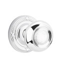 Emtek 8057-BT-US26 Belmont Door Knob Dummy Set With Ribbon & Reed Rosette Polished Chrome