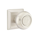 Emtek 8531-BT-US15 Belmont Door Knob Dummy Set With Quincy Rosette Satin Nickel