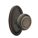 Emtek 8120-BT-US10B Belmont Door Knob Passage Set With Oval Rosette Oil Rubbed Bronze