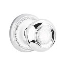 Emtek 8201-BT-US26 Belmont Door Knob Privacy Set With Rope Rosette Polished Chrome