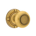 Emtek 8207-BT-US7 Belmont Door Knob Privacy Set With Ribbon & Reed Rosette French Antique