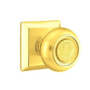 Emtek 8231-BT-US3 Belmont Door Knob Privacy Set With Quincy Rosette Polished Brass