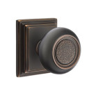 Emtek 8261-BT-US10B Belmont Door Knob Privacy Set With Wilshire Rosette Oil Rubbed Bronze