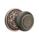 Emtek 8056-BT-US10B Belmont Door Knob Dummy Set With Lancaster Rosette Oil Rubbed Bronze