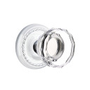 Emtek 8051-LW-US26 Lowell Crystal Door Knob Dummy Set With Rope Rosette Polished Chrome