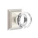 Emtek 8561-LW-US15 Lowell Crystal Door Knob Dummy Set With Wilshire Rosette Satin Nickel