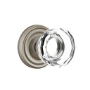 Emtek 8100-LW-US15A Lowell Crystal Door Knob Passage Set With Regular Rosette Pewter
