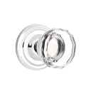 Emtek 8100-LW-US26 Lowell Crystal Door Knob Passage Set With Regular Rosette Polished Chrome