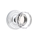 Emtek 8107-LW-US26 Lowell Crystal Door Knob Passage Set With Ribbon & Reed Rosette Polished Chrome