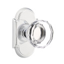 Emtek 8108-LW-US26 Lowell Crystal Door Knob Passage Set With #8 Rosette Polished Chrome