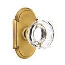 Emtek 8108-LW-US7 Lowell Crystal Door Knob Passage Set With #8 Rosette French Antique
