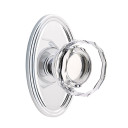 Emtek 8120-LW-US26 Lowell Crystal Door Knob Passage Set With Oval Rosette Polished Chrome