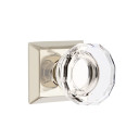 Emtek 8131-LW-US14 Lowell Crystal Door Knob Passage Set With Quincy Rosette Polished Nickel