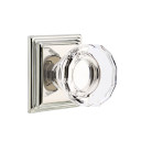 Emtek 8161-LW-US14 Lowell Crystal Door Knob Passage Set With Wilshire Rosette Polished Nickel