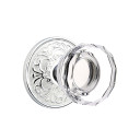 Emtek 8206-LW-US26 Lowell Crystal Door Knob Privacy Set With Lancaster Rosette Polished Chrome