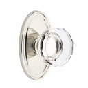 Emtek 8220-LW-US14 Lowell Crystal Door Knob Privacy Set With Oval Rosette Polished Nickel