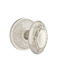 Emtek 8056-V-US15 Victoria Door Knob Dummy Set With Lancaster Rosette Satin Nickel