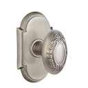 Emtek 8058-V-US15A Victoria Door Knob Dummy Set With #8 Rosette Pewter