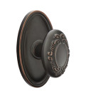 Emtek 8520-V-US10B Victoria Door Knob Dummy Set With Oval Rosette Oil Rubbed Bronze