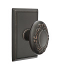 Emtek 8521-V-US10B Victoria Door Knob Dummy Set With Rectangular Rosette Oil Rubbed Bronze
