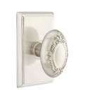 Emtek 8521-V-US15 Victoria Door Knob Dummy Set With Rectangular Rosette Satin Nickel