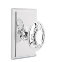 Emtek 8521-V-US26 Victoria Door Knob Dummy Set With Rectangular Rosette Polished Chrome