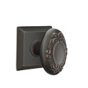 Emtek 8531-V-US10B Victoria Door Knob Dummy Set With Quincy Rosette Oil Rubbed Bronze
