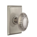 Emtek 8121-V-US15A Victoria Door Knob Passage Set With Rectangular Rosette Pewter