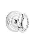 Emtek 8207-V-US26 Victoria Door Knob Privacy Set With Ribbon & Reed Rosette Polished Chrome