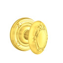Emtek 8208-V-US3 Victoria Door Knob Privacy Set With #8 Rosette Polished Brass