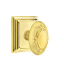 Emtek 8261-V-US3 Victoria Door Knob Privacy Set With Wilshire Rosette Polished Brass
