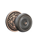 Emtek 8056-W-US10B Waverly Door Knob Dummy Set With Lancaster Rosette Oil Rubbed Bronze