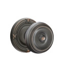 Emtek 8057-W-US10B Waverly Door Knob Dummy Set With Ribbon & Reed Rosette Oil Rubbed Bronze