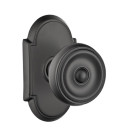 Emtek 8058-W-US19 Waverly Door Knob Dummy Set With #8 Rosette Flat Black