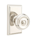 Emtek 8521-W-US14 Waverly Door Knob Dummy Set With Rectangular Rosette Polished Nickel