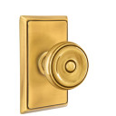 Emtek 8521-W-US7 Waverly Door Knob Dummy Set With Rectangular Rosette French Antique
