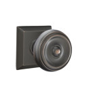 Emtek 8531-W-US10B Waverly Door Knob Dummy Set With Quincy Rosette Oil Rubbed Bronze
