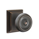 Emtek 8561-W-US10B Waverly Door Knob Dummy Set With Wilshire Rosette Oil Rubbed Bronze