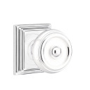 Emtek 8561-W-US26 Waverly Door Knob Dummy Set With Wilshire Rosette Polished Chrome