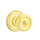 Emtek 8100-W-US3 Waverly Door Knob Passage Set With Regular Rosette Polished Brass