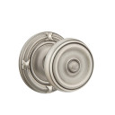 Emtek 8107-W-US15A Waverly Door Knob Passage Set With Ribbon & Reed Rosette Pewter