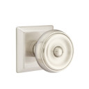 Emtek 8131-W-US15 Waverly Door Knob Passage Set With Quincy Rosette Satin Nickel