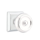 Emtek 8131-W-US26 Waverly Door Knob Passage Set With Quincy Rosette Polished Chrome