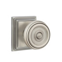 Emtek 8161-W-US15A Waverly Door Knob Passage Set With Wilshire Rosette Pewter