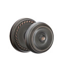 Emtek 8201-W-US10B Waverly Door Knob Privacy Set With Rope Rosette Oil Rubbed Bronze