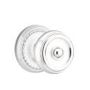 Emtek 8201-W-US26 Waverly Door Knob Privacy Set With Rope Rosette Polished Chrome