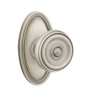 Emtek 8220-W-US15A Waverly Door Knob Privacy Set With Oval Rosette Pewter